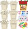 12-Pack Mother’s Day Wooden Picture Frame Craft Kit for Kids – DIY Color Your Own Flower Frames with Paints, Brushes, and Stickers, Classroom or Home Gift & Decor